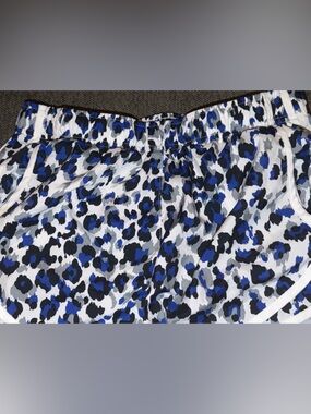 Calvin Klein Blue, Black & Gray Leopard Print Backpack
